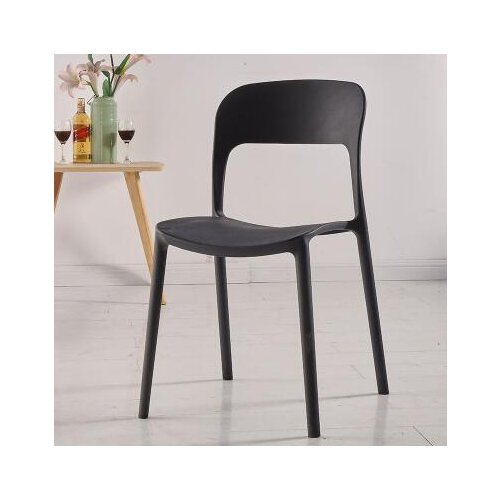Simple modern dining chair fashion casual creative backrest plastic home cafe balcony outdoor desk chair