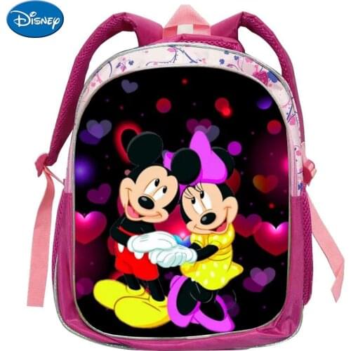 Lovely Pink Mikcy Mouse School Bag For Gilrs Minnie Children Schoolbag Kid Kindergarten Bookbag For 1-3-5Years Backpack Gift