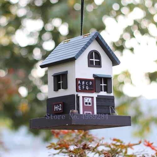 Stockholm Wild bird feeder Creative house park garden decoration Wildlife protection Feed container outdoor hanging decoration