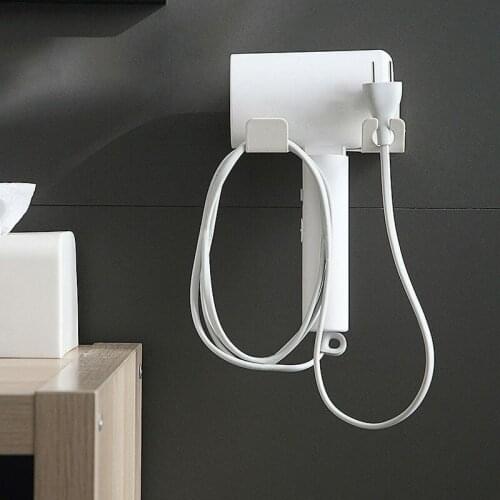 Hair Dryer Rack Without Punching Bathroom Hair Dryer Storage Rack Wall Hanging Iron Wind Tube Storage Bracket Bathroom Storage