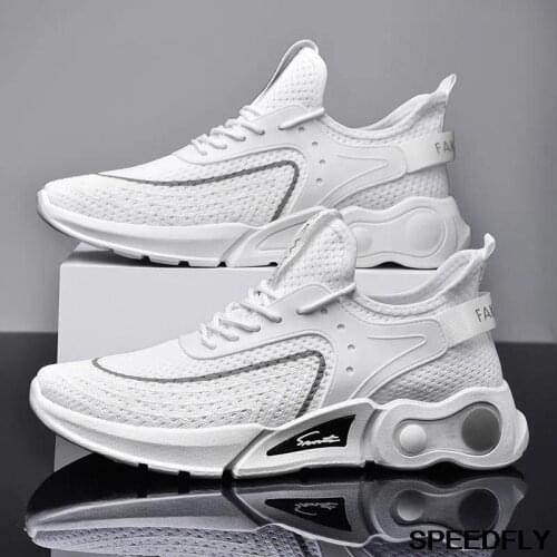 Spring, summer and fall 2021 mens sports shoes new style fly knitted white shoes fashion trend couple casual shoes