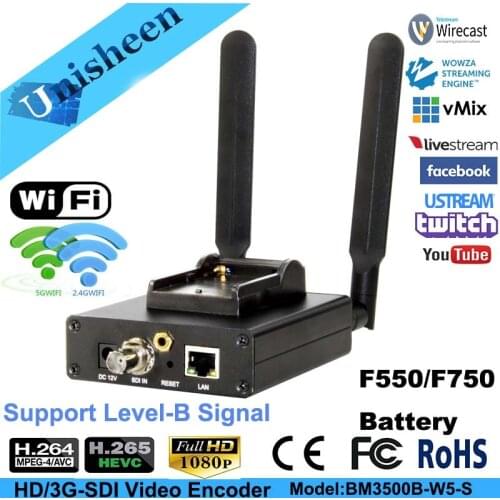 H.265 HEVC H.264 WIFI SRT SDI Video Encoder Live Streaming Transmitter Broadcast Wireless OBS Vmix Wirecast Facebook Youtube