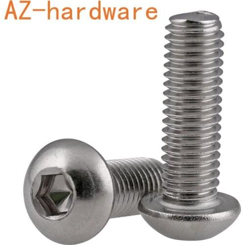 Round Head Hexagonal Socket Machine Screws 316 Hexagon Screws / Bolts Pan Head Hex Socket Bolt M3M4M5M6 5PCS