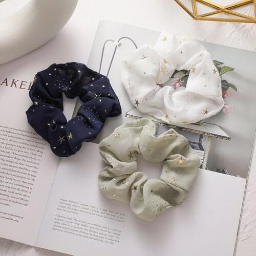 Women Fashion Star Hair Ties Lady Fabric Hair Accessories
