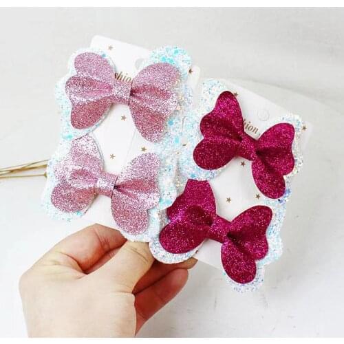 Luxury Glitter Bling Bowknot Princess Hair Clips For Girls Barrettes Professional Hairpins Headwear Kids Hair Accessories