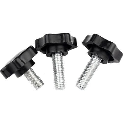 10pcs Male Thread Clamping Screw on Star Knob M5 M6 Dia Hexagon Star Handle