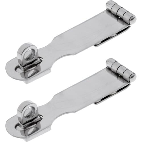 2 Pcs Premium Stainless Steel Latch Hasp Swivel Door Lock Marine Hardware Boat RV Cabin Parts 3.62 *0.94 Inch