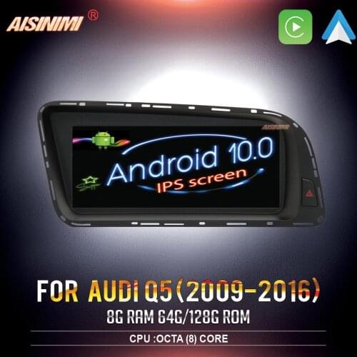 AISINIMI Android 10.0 Car Dvd Navi Player FOR AUDI Q5 (2009-2016) monitor Display audio gps stereo auto screen all in one