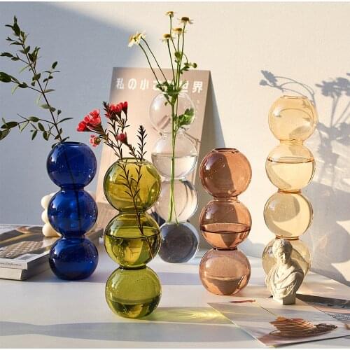 BOMAROLAN Glass Flower Vases