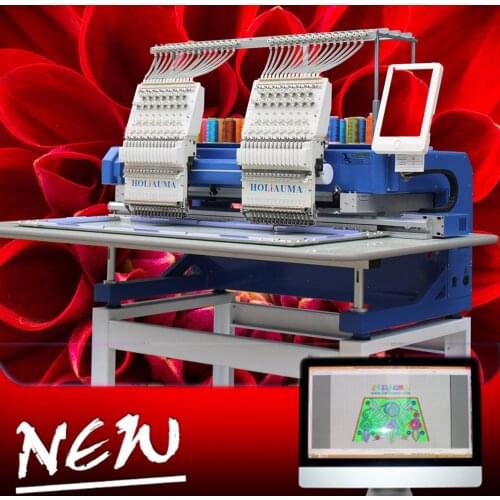 China 10 years service ! Household computerized sewing machine industrial 2 head embroidery machine for hat t-shirt leather