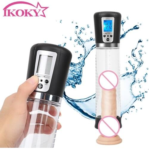 IKOKY Penis Enlarger Extender Electric Sex Toys for Men Automatic Pump Enhancement Male Masturbation Vacuum Delayed Ejaculation