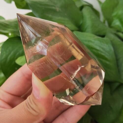 Crystal Point Natural smoky Quartz Double Arrow Wand Citrine Gemstone 6 surface + 24 face cusp Mineral Specimen healing 9-10cm