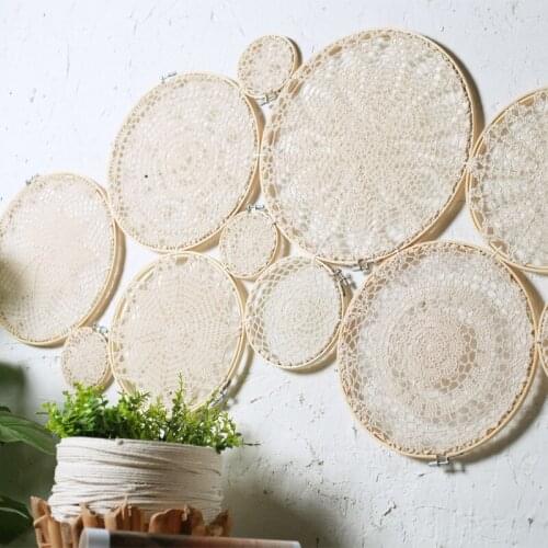 Lace Dream Catcher DIY Wedding Backdrop Room Decor Indian Style Macrame Wall Hanging Room Decor Wall Tapestry