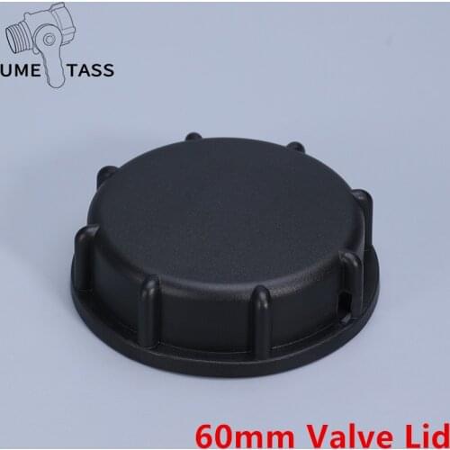 Black 60mm Coarse thread IBC water tank valve Lid With Gasket High quality Ton Barrel Valve Dust Cover