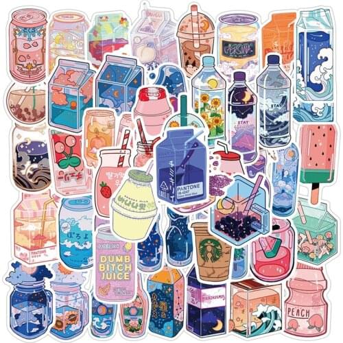 10/30/50Pcs Flavored Beverage Creative Graffiti stickers Luggage Motorcycle Computer Kettle Skateboard Helmet Stickers Wholesale