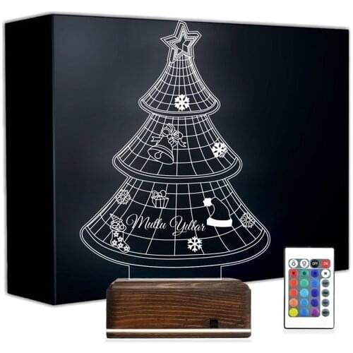 Modern New 3D LED lamp Table Night lamp 16 Color Operated Christmas New Year Gift Tree Desk lamp
