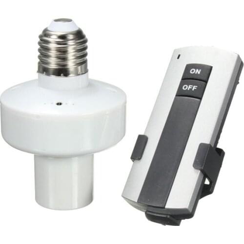 NEW Wholesale Durable E27 Screw Wireless Remote Control Light Lamp Bulb Holder Cap Socket Switch New On Off Hot Sale # LRT15539
