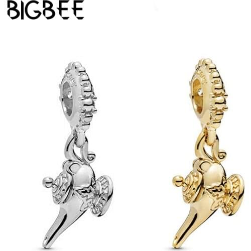 New Fit Original Pan Charms Bracelet Aladdin magic lamp Pendant Women Pulsera Accessories DIY Gift Fine Beads for Jewelry Making