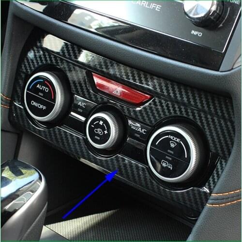 For SUBARU XV 2018 ABS Interior Center Air conditioner AC Control Panel Button Switch Cover Sticker Trim Car-styling