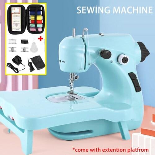Portable Sewing Machine Mini Electric Household Crafting Mending Automatically Wound Hand sewing for Cloth Bag Toys w Led light