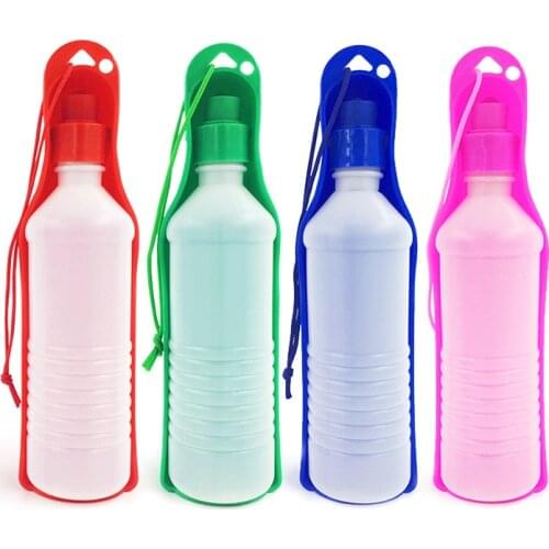 250ml/500ml Pet Folding Drinker Pet Dog Cat Outdoor Portable Drinking Bottle Bowl Pets Travel Drinker