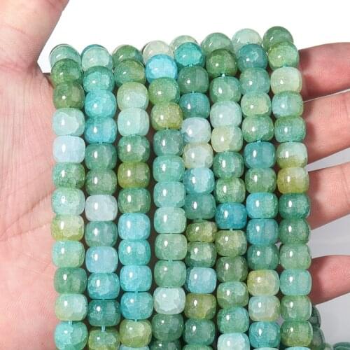 Beadtales 46pcs/lot Glass Green color Floral Spacer Beads Round Loose Beads For Jewelry Findings Necklace Bracelet Wholesale DIY