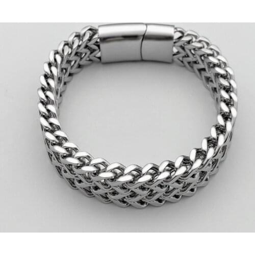 Trend New Products Accessories Titanium Steel Bracelet Mens Stainless Steel Braided Square Chain Domineering Bracelet