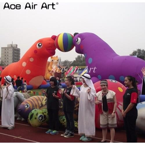 Outdoor giant decoration Inflatable Otarriinae /Inflatable sea lion for aquarium promotion