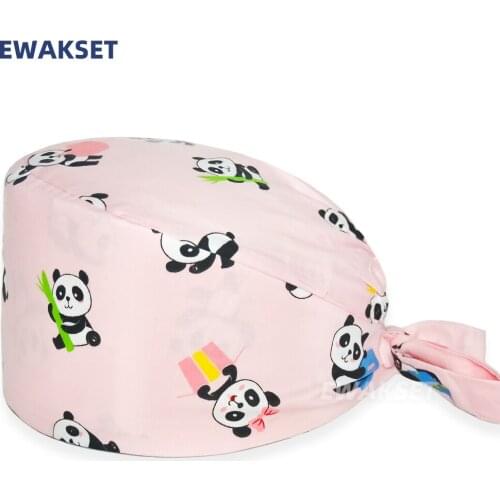 Woman and men Reusable cotton Laboratory Clinic work cap nurse accessories scrubs uniform Breathable surgery cap