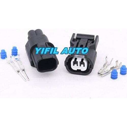 10pcs 2 Pin/Way Male Female Intake Pressure Sensor Plug Headlight Turn Lights Connector For Honda Accord
