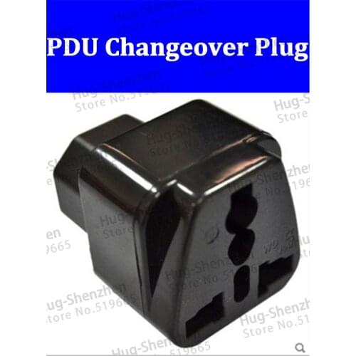 10pcs AC 250V 10A 3Pin PDU changeover plug,IEC320 C14 plug to UPS C13 universal socket,ABS+Brass