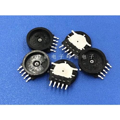 2Pcs Taiwan 10K B103 dual 5-pin dial potentiometer turbine gear turntable volume switch 14*2.5 switch