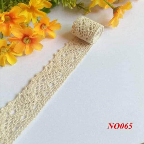3yards/lot 27mm Cotton lace fabric embroidered net lace trim ribbon for home decoration Crafts