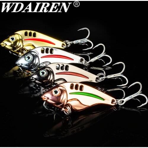 1Pcs Metal VIB Cicada Lures Vivid Vibrations Spoon Lures 10g 15g 20g Winter Sequins Fishing Bait Bass Artificial Hard Baits