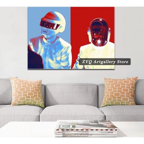 Daft Punk The Weeknd Starboy Rap Art Poster Wall Canvas Home Room Decoration Gift Frame Abstract Painting