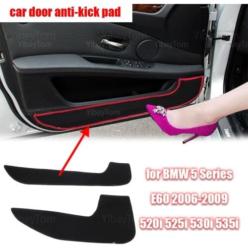 Carpet Side Edge Guard Decal Protection Car Door Anti Kick Pad Sticker Protective Mat for BMW 5 Series E60 2006-2009 Accessories