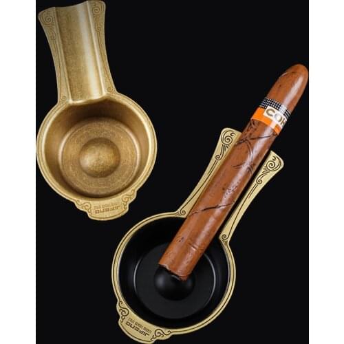 Copper Vintage Cigar Ashtray with Punch Metal Tobacco Cigarette Ash Tray Hole Puncher Home Office Decor Smoking Accessories