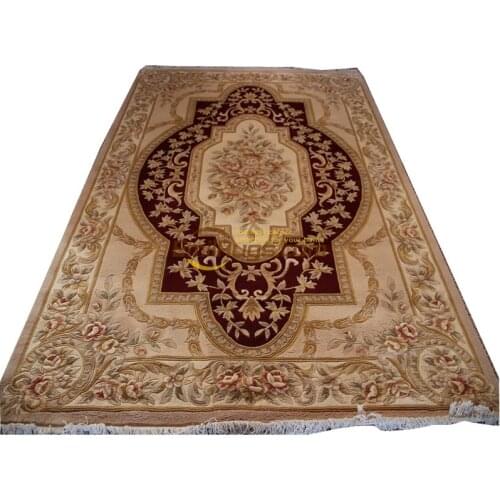 Oversized Savonnerie Antique Rug Handmade Wool Knitting Carpets Luxury Runner Rugschinese aubusson rug