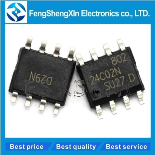 1000pcs/lot New AT24C02BN-10SU-2.7 AT24C02 24C02N 24C02 24C02BN-SU27 EEPROM SOP8 2.7V Memory IC