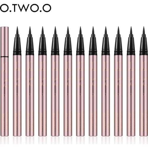 O.TWO.O 12pcs/set Waterproof Eyeliner Liquid 24 Hour Long Lasting Black Eye Liner Pen Pencil Makeup Cosmetics Tools