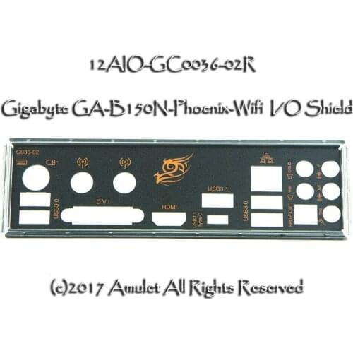 Original IO I/O Shield BackPlate Blende Bracket For Gigabyte GA-B150N-Phoenix-Wifi radiation protection