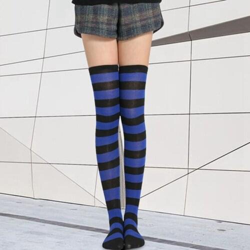 Sexy Socks Striped Long Socks Women Long Stockings Warm Thigh High Socks For Ladies Girls New Fashion Striped Knee Socks Women
