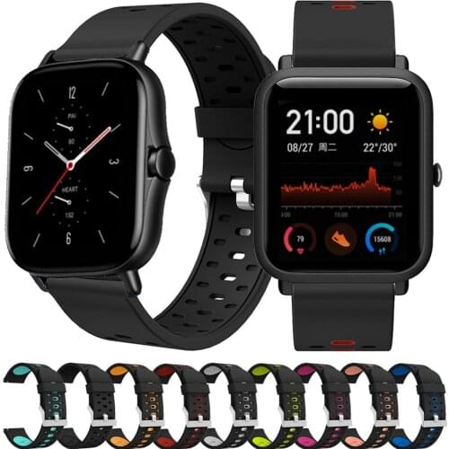 20mm Watch Band For Huami Amazfit GTS 2 mini 2e / GTR 42mm Strap Silicone Bracelet Wristband Amazfit gts ремешок Watchbands