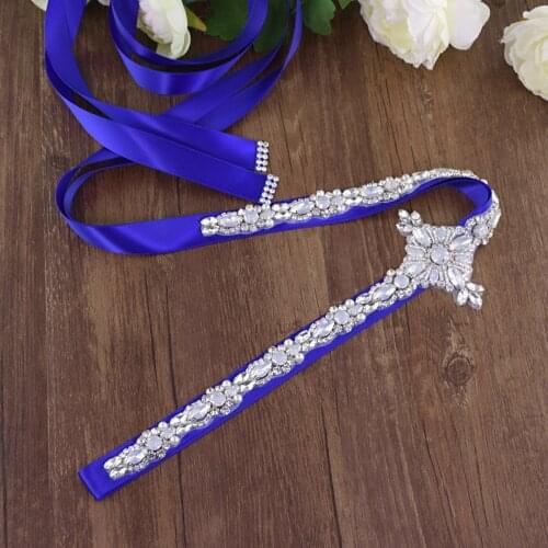 S356 New Diamond-Studded Bride Wedding Dress Belts Bridesmaid Dresses Belt Bridal Girl Prom Accessories Women Jewelry Sash