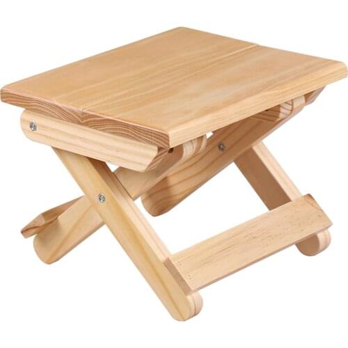 Foldable Small Wood Stool Heavy Duty Fishing Chair Seat for Kids Adults