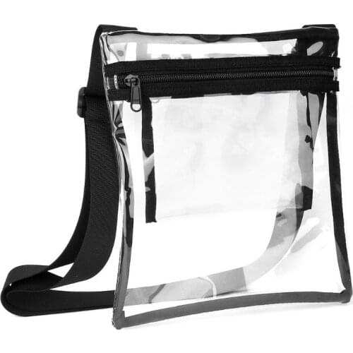 Fashion TPU Clear Crossbody Messenger Bag Transparent Handbag for Men Women Outdoor Travel LX9F