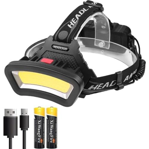 LED Headlamp USB Rechargeable Running Fishing Light Built-in Lithium Battery Power Display Flashlight For Outdoor Camping Hiking