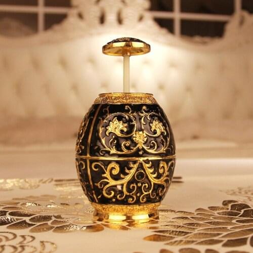 Advanced metal toothpick tube fully-automatic handmade carved vinyl toothpick box ktv