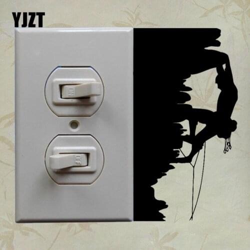 YJZT Boy Rock Climber Wall Decal Climbing Vinyl Sticker Mountain Sport Home Decor Wondeful 8SS2242