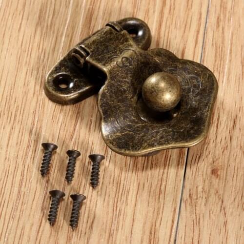 1pc Vintage Style Latch Wooden Box Hasp Pad Chest Lock 42*32mm Box Latch Hasps